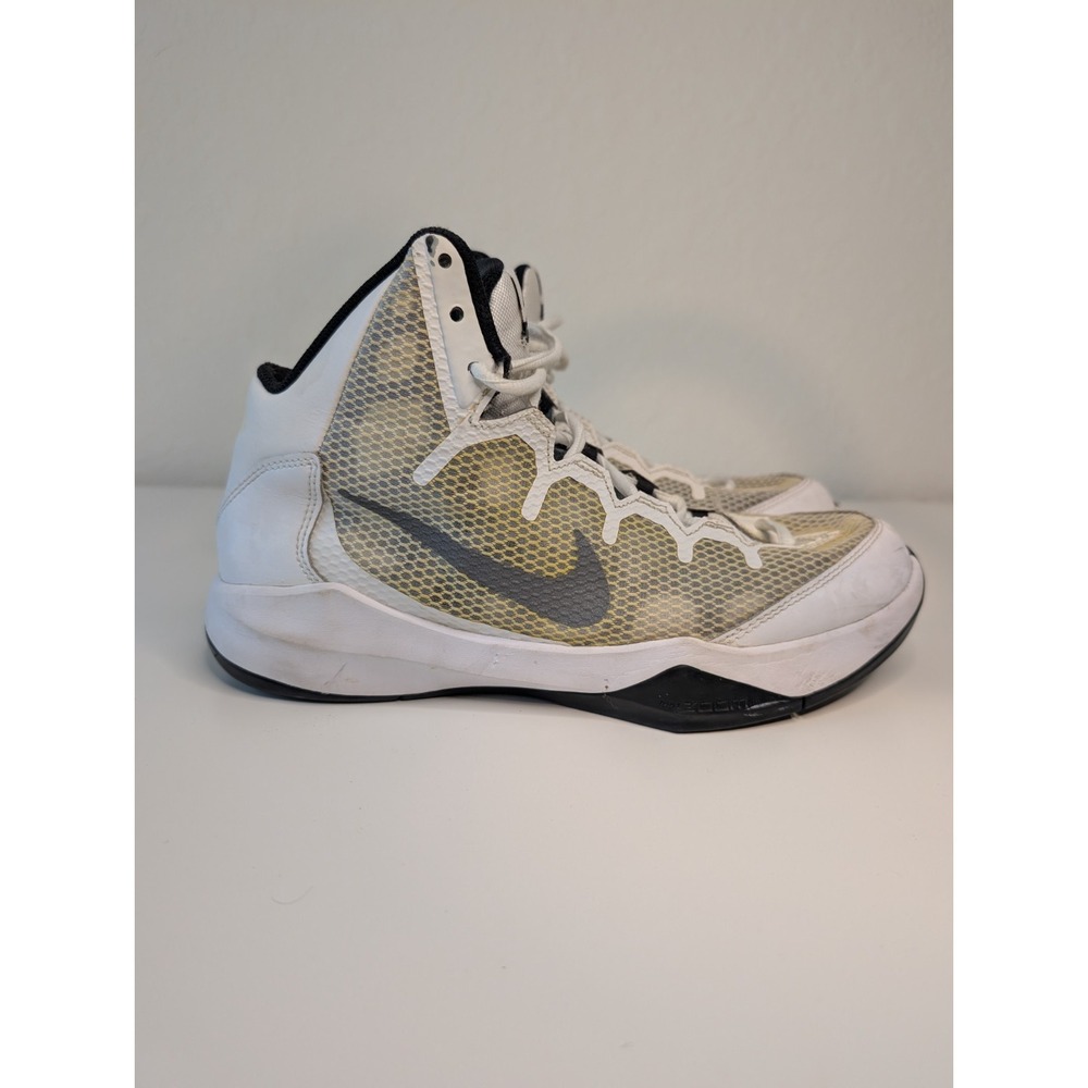 Nike Zoom Without A Doubt White Silver Men's 8.5 High Tops Casual